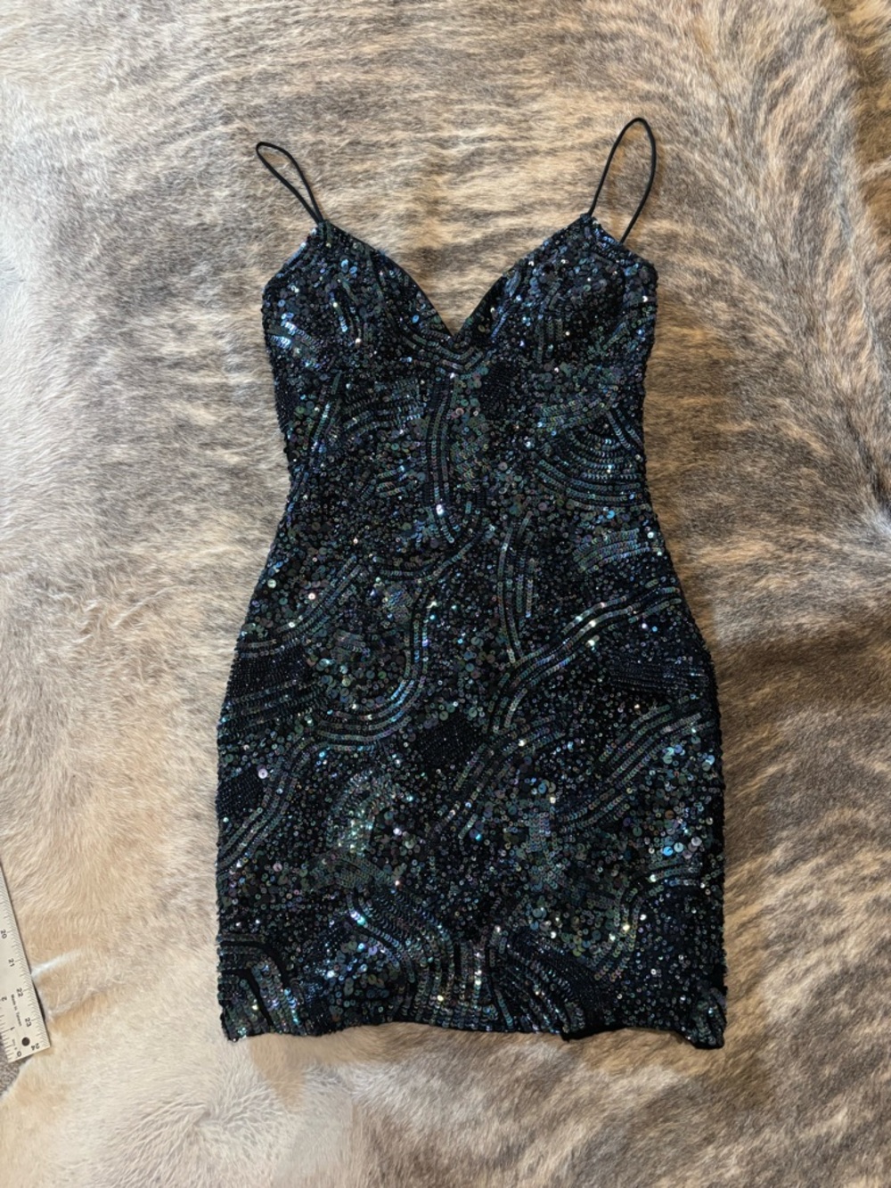 Black & Blue sparkly Mini Dress